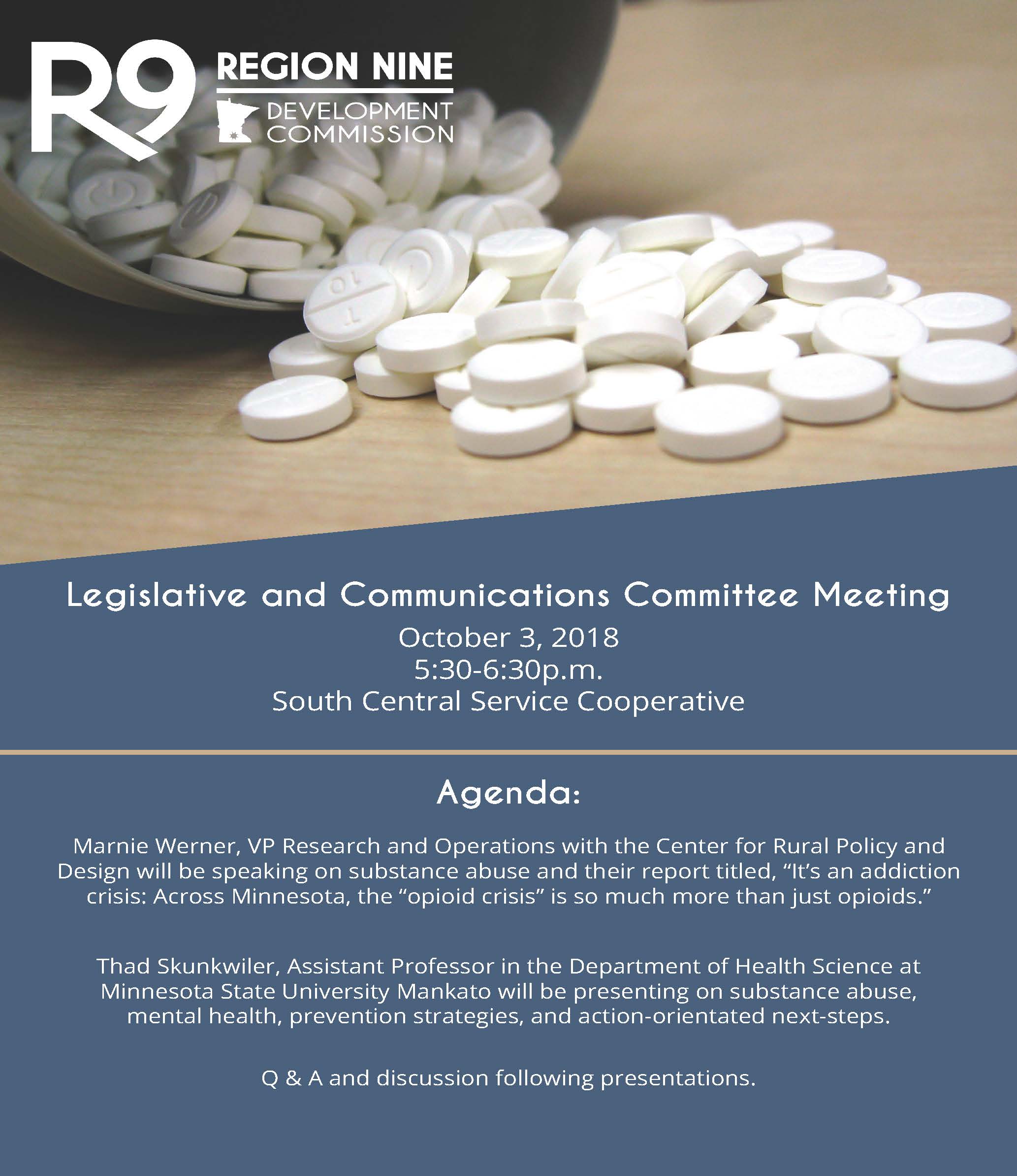 Legislative and Communications Committee Meeting - Region Nine